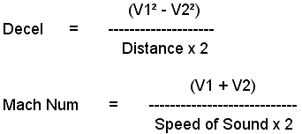 Deceleration formula
